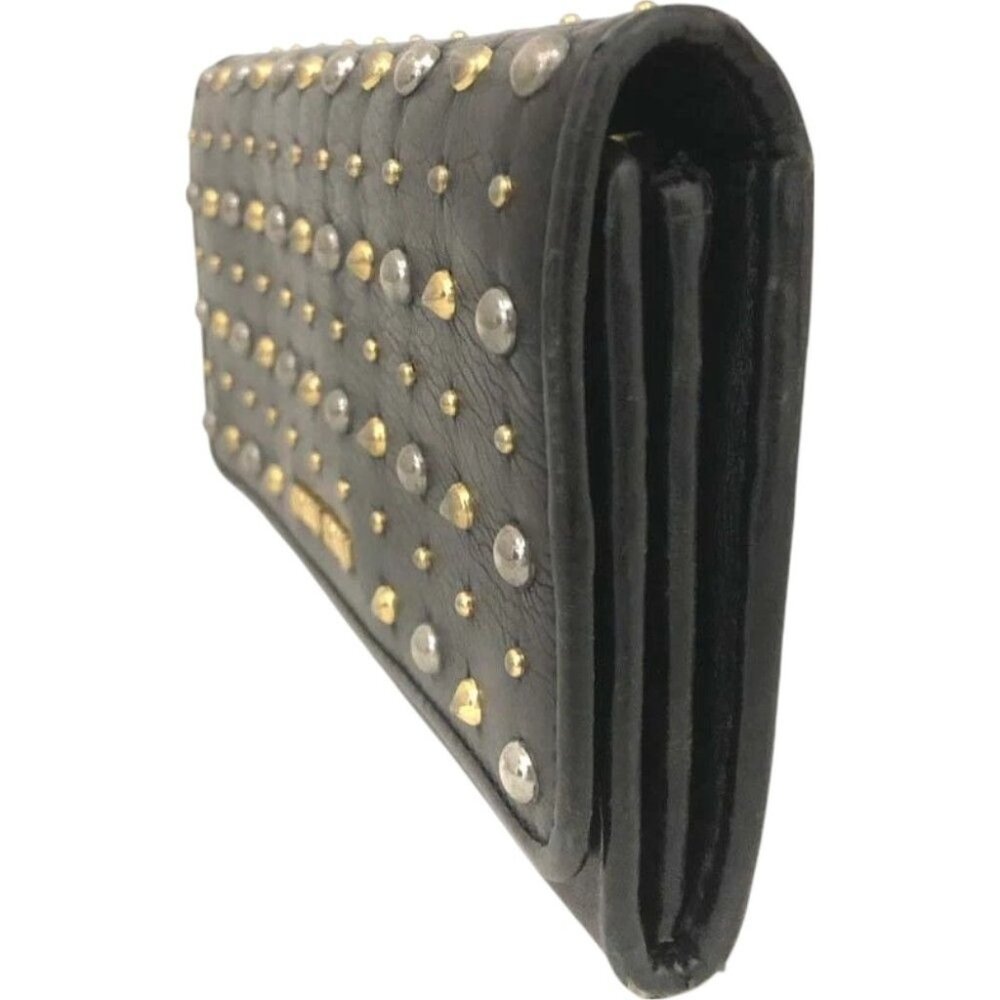 (L1) Authentic Miu Miu Wallet Long Black Leather … - image 3